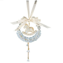 Car Pendant Exquisite Crystal Bell Orchid Flower Car Pendant Decor Car Rear-View Mirror Hanging