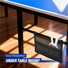 Pong Paddle Case with Mesh Storage Bag, Under Table Tennis Racket Holder for Balls & Paddles, Hanging Pickleball