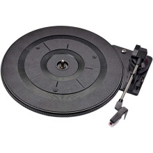 1 Stück Plattenspieler im Vintage-Stil mit Riemenantrieb und 28 cm Plattenteller für Vinyl-Schallplatten, Retro-Phonograph, Heimkinoanlage