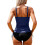 Womens Tankini Swimsuits Tummy Control 2 Piece Ruched-Blue XL 5