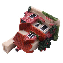 3X Mignon Résine Maison Miniature Maison Fée Jardin Paysage Maison Jardin Décoration Résine Artisanat 4 Styles Couleur AléAtoire