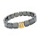 Elegantes elastisches Armband aus schwarzem Hämatit mit-Gold 1
