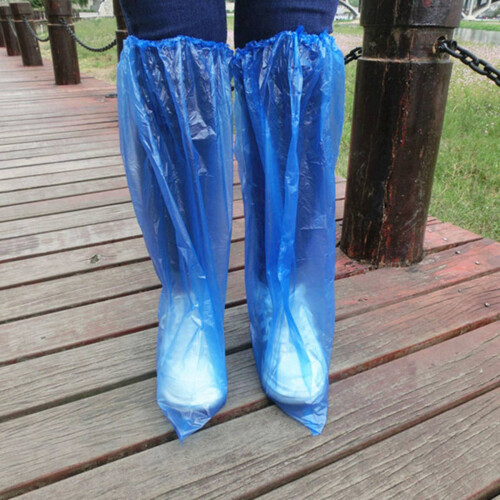 Copriscarpe Lunghe Usa E Getta Impermeabili da 100 Pezzi Copriscarpe Protettive per Tappeti