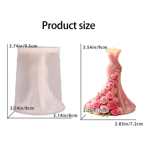 Silikon-Blumenform für Kerzen, Seife, Harz und Gips 2