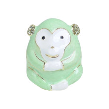 Artistieke Chinese Zodiacs Emaille Sieradenhouder-Shenhou groen