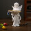 Romantische Engelsskulptur aus Kunstharz mit Serviertablett, 2