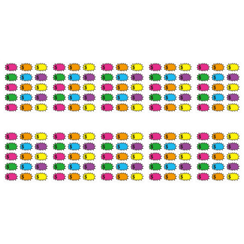 Étiquette de prix colorée 3x2 pouces, autocollant de prix-E.