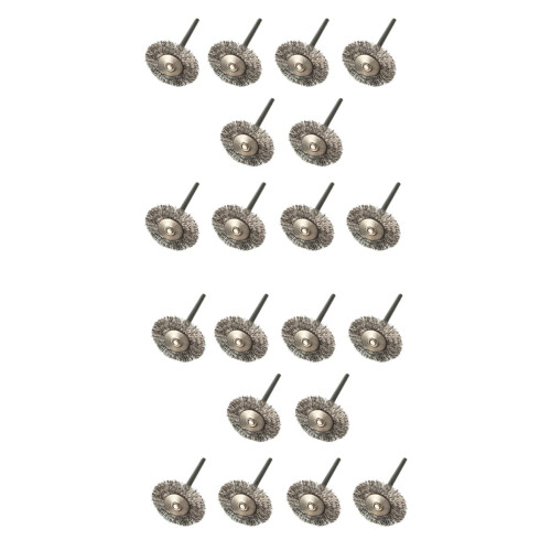 20 Pcs Stainless Steel Wire Brushes Disc Brush Round Brush 25mm Diameter for