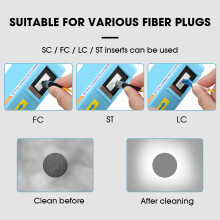 3X Aua-550 Optical Fiber Connector Cleaner Fiber Conector Cleaning Cassette Cassette Cleaner Fiber Optic Cleaning Box