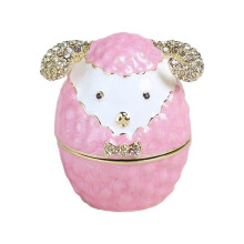 Hand Painted Enamel Alloy Jewelry Holder 12-Weiyang pink