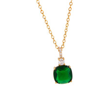Collier carré simple mais chic avec accents de-JDN0312228GN