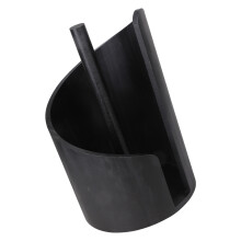 Natural Wood Vertical Tissue Holder Rack Kitchen Roll-Black