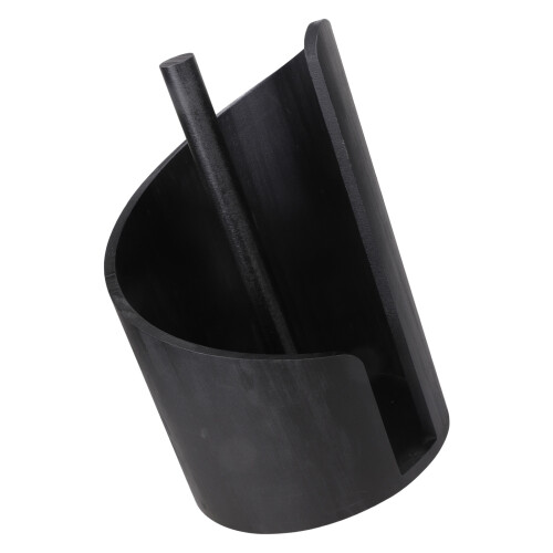 Natural Wood Vertical Tissue Holder Rack Kitchen Roll-Black