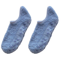 Grip Fuzzy Socks for Women Thick Warm Slipper Socks-dark blue