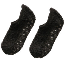 Winter Warm Cosy Fuzzy Slipper Socks Soft Fuzzy Hospital-Black