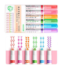 Pack Of 6 Creative Line Drawing Pens Assorted Color For-Type C