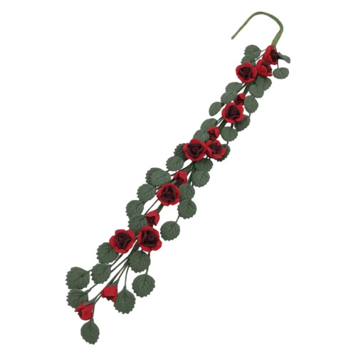Miniature Flower Decorative Rose Vine For Model Project-Red