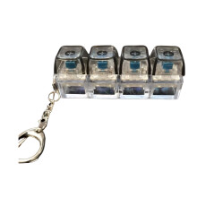 Clavier Ă 4 boutons lumineux LED, outil-noir transparent