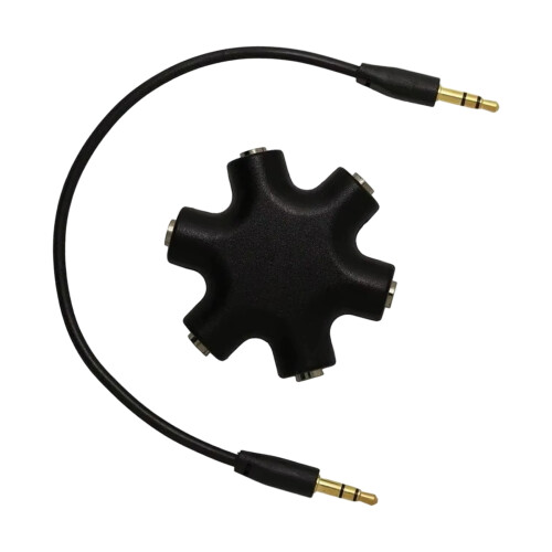 5 Device Music Distributor OxygenFree Coppers Cores-Black
