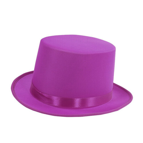 Practical Polyester Magicians Hat Breathable Design-rose red