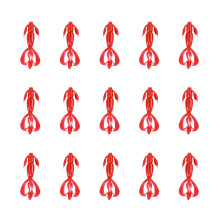 High Elasticities Shrimp Soft Baits Snag Resistant Hide-Red 6cm