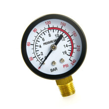 Heavy Duty Pressure Meter 0-16 Bar Ranging With Large-Y40