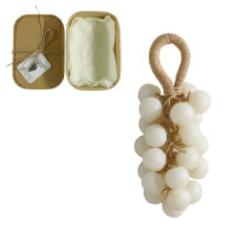 Savon de raisin biodégradable convivial enrichi en huiles-Blanc