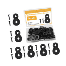 Double Hole Connectors Panel Connecting Hardware 30pcs-Black