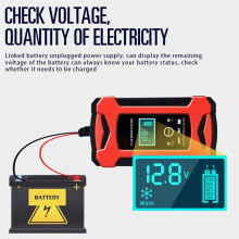 12V 6A Car Battery Charger Intelligent Fast Charging with Pulse Repair for Motorcycle Truck US Plug