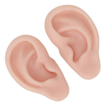 Realistic Detachable Silicone Ear Pair Designed-light skin tone