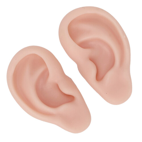 Realistic Detachable Silicone Ear Pair Designed-light skin tone