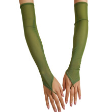 Elegant Fingerless Gloves For Women Prom Night- ol1ive green