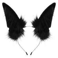 Realistic Ears Hair Accessory Decors for Adults Kids-Black