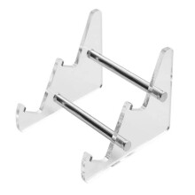 Clear Keyboards Risers With Platinums Metal Frame-Double layer