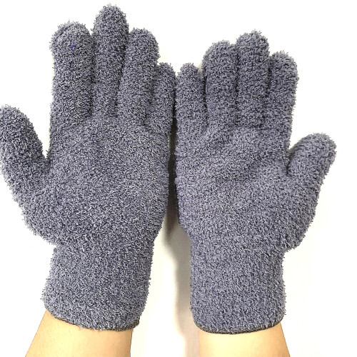 Gant d'époussetage réutilisable doux pour les plantes- gris