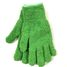 Gant d'époussetage réutilisable doux pour les- vert foncé