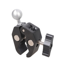 Stuur Klem Mount Base 17mm Balhoofd voor-Zwart Zilver balhoofd
