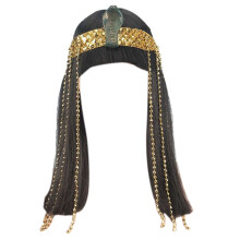 Short Straight Bob Wig with Egyptian Snake Headpiece Egyptian