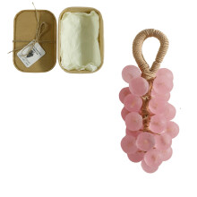 Refreshing Grape Scented Soap Bar For Dry Skin Hydrating-Pink