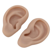 Realistic Silicone Ear Practice Tool For Ear-dark skin color