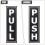 Adesivi per porte Push Pull in PVC nero, 6 paia 2