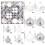 Christmas Balls Shatterproof Silver White Glitter 44 pcs 3