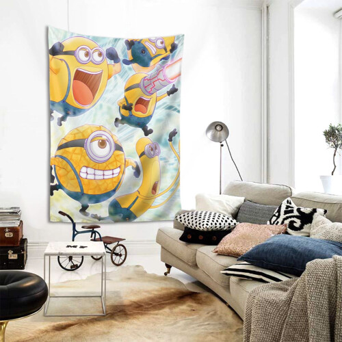 Tapeçaria de parede dos Minions 60x51 polegadas 1