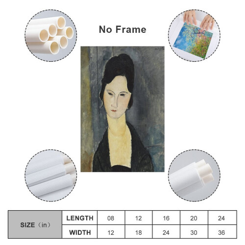 Αφίσα σε καμβά με εκτύπωση τέχνης Modigliani 16x24 ίντσες 1