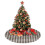 Kerstboomrok 48 inch bruin wit tartan 4