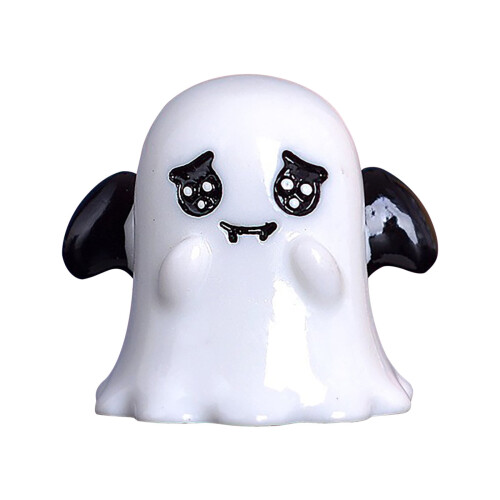 Hvit harpiks spøkelsesfigur Halloween-dekorasjon 1 stk 1