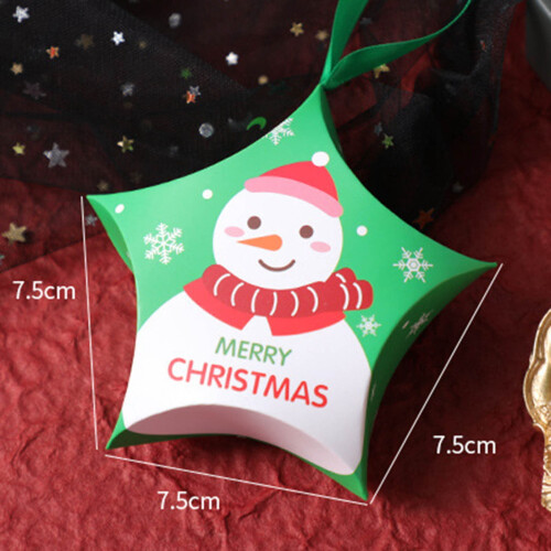 Christmas Star Candy Gift Box – Paper, 8 Designs, with 2