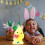 Easter Bunny Enamel Night Light Warm Yellow Glow 1pc 2