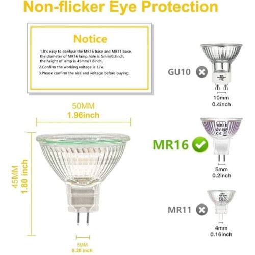 Λαμπτήρας αλογόνου MR1612V35W GU5.3Ζεστό λευκό2700K6-Pack 1
