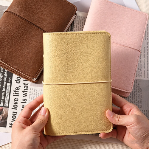 Stylish Leather Memory Scrapbook 180 Degree Lay Flat-Matcha 2